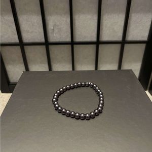Graphite Colored Beaded Bracelet